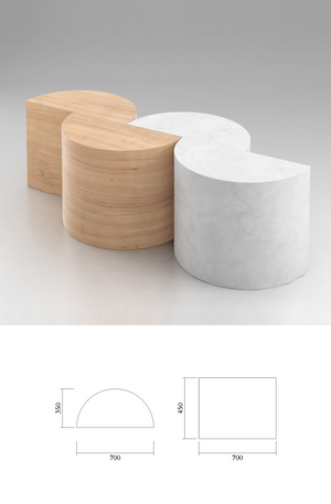 Solid Tables Open 226 Low Half Cylinders · €4250 · ATELIER ARETI | CURATED BY EYEDS