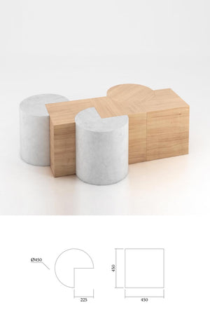 Solid Tables Open 226 Low Cylinder Quarter Cuts · €3000 · ATELIER ARETI | CURATED BY EYEDS