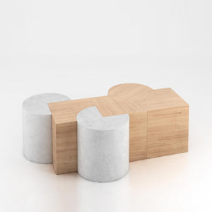 Open image in slideshow, Solid Tables Open 226 Low Cylinder Quarter Cuts · €3000 · ATELIER ARETI | CURATED BY EYEDS
