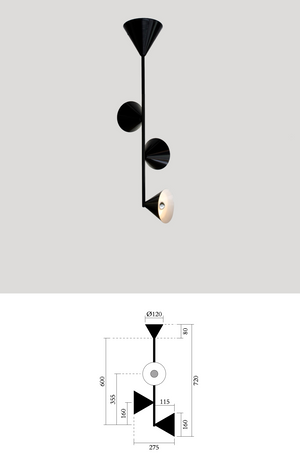 Vertical One 072 Pendant 3 Cones · €1025 · ATELIER ARETI | CURATED BY EYEDS