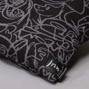 Cushion x Herringbone Edition Black fabric Dark Grey artwork · €195 · ASGER JORN | CURATED BY DOMICILECULTURE
