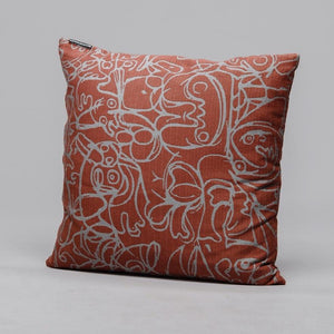 Cushion x Herringbone Edition Burnt Rust fabric Concrete artwork · €195 · ASGER JORN | CURATED BY DOMICILECULTURE
