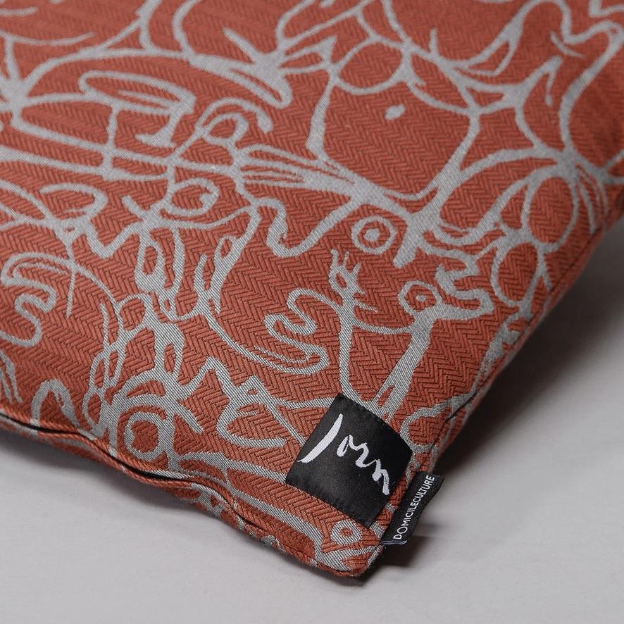 Cushion x Herringbone Edition Burnt Rust fabric Concrete artwork · €195 · ASGER JORN | CURATED BY DOMICILECULTURE