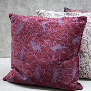 Maroon | Social Pattern Artwork by Michael Kvium · €250 · KVIUM | CURATED BY DOMICILECULTURE