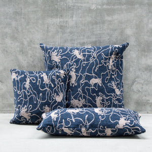 Navy Blue | Social Pattern Artwork by Michael Kvium · €250 · KVIUM | CURATED BY DOMICILECULTURE