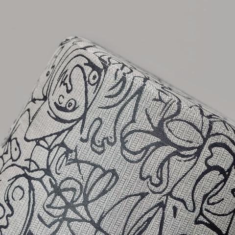 Herringbone Edition 3 Ottoman x Artwork by Asger Jorn · €535 · ASGER JORN | CURATED BY DOMICILECULTURE
