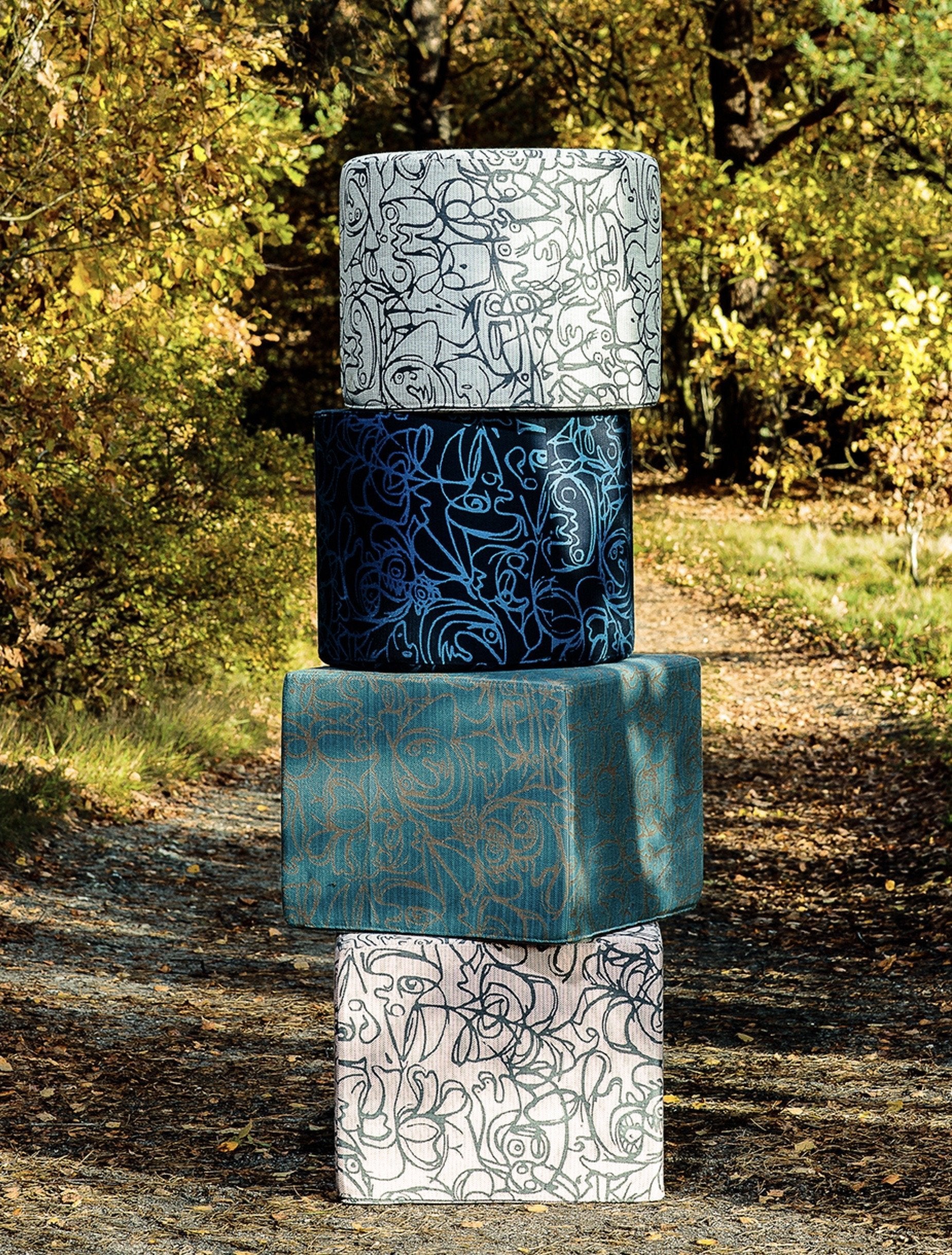 Herringbone Edition 8 Ottoman x Artwork by Asger Jorn · €535 · ASGER JORN | CURATED BY DOMICILECULTURE