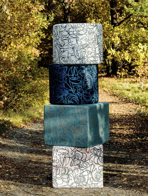 Herringbone Edition 8 Ottoman x Artwork by Asger Jorn · €535 · ASGER JORN | CURATED BY DOMICILECULTURE
