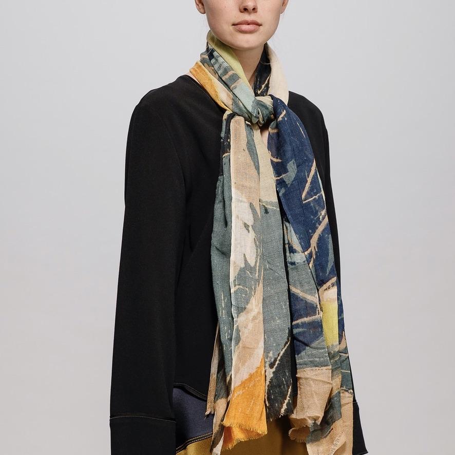 Woodcut Print Edition Scarf x Artwork by Asger Jorn (1972) Design · €94 · ASGER JORN | CURATED BY DOMICILECULTURE