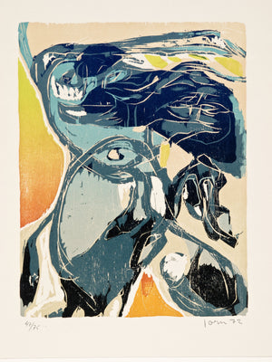 Woodcut Print Edition Scarf x Artwork by Asger Jorn (1972) Design · €94 · ASGER JORN | CURATED BY DOMICILECULTURE