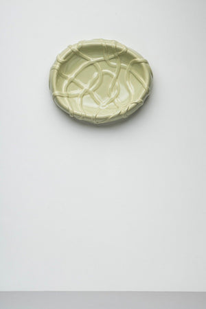 Pale Green Centrepiece platter The Absurd Made Flesh by Michael Kvium · €360 · RAAWII | CURATED BY EYEDS