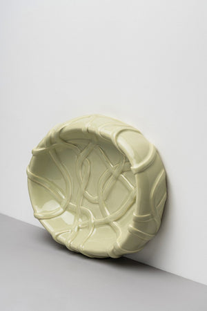 Open image in slideshow, Pale Green Centrepiece platter The Absurd Made Flesh by Michael Kvium · €360 · RAAWII | CURATED BY EYEDS
